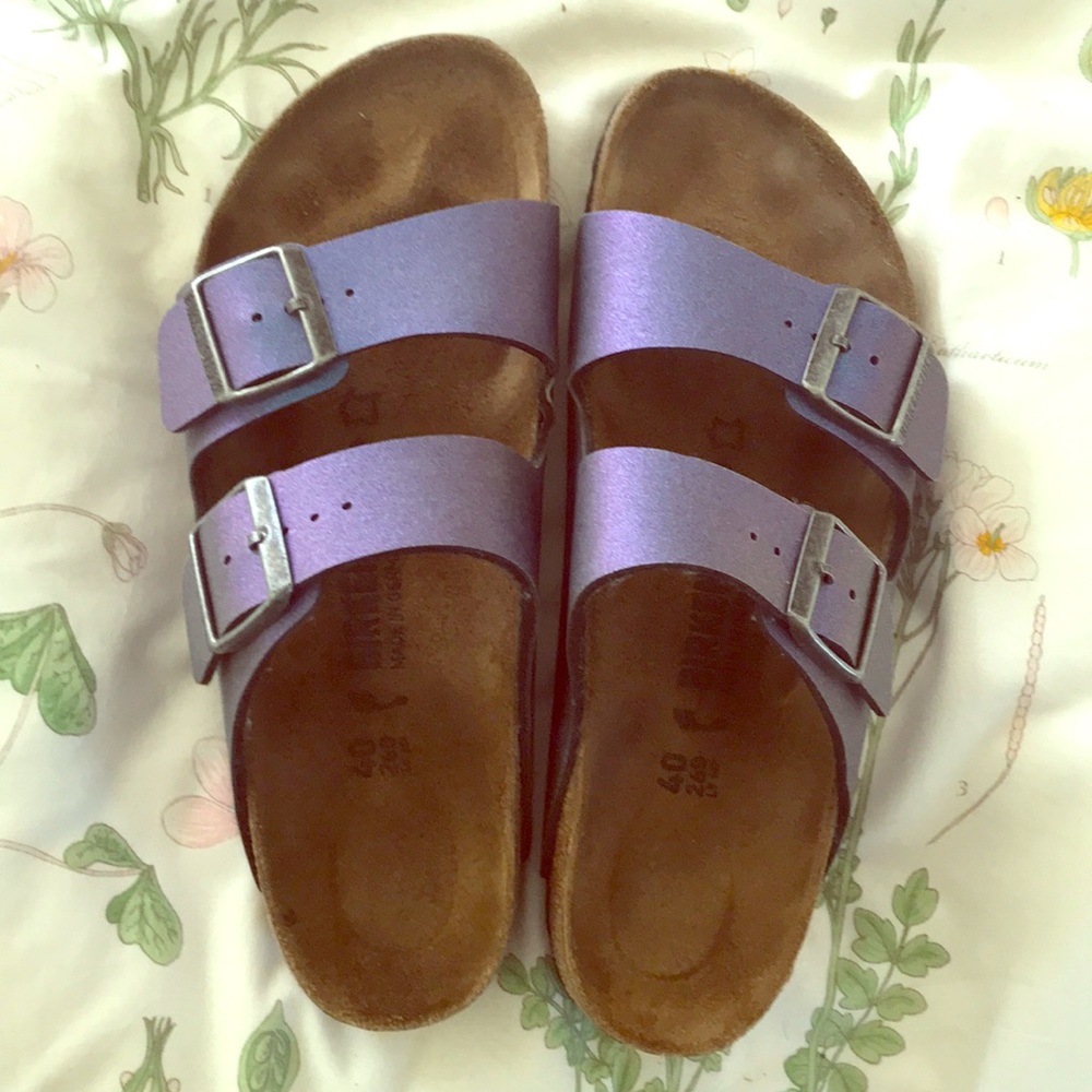 Birkenstock Arizona - Icy Metallic Violet size 40